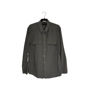 James Perse Mens Gray Button Up Shirt Size 3/Large Minimalist QuietLuxury Casual